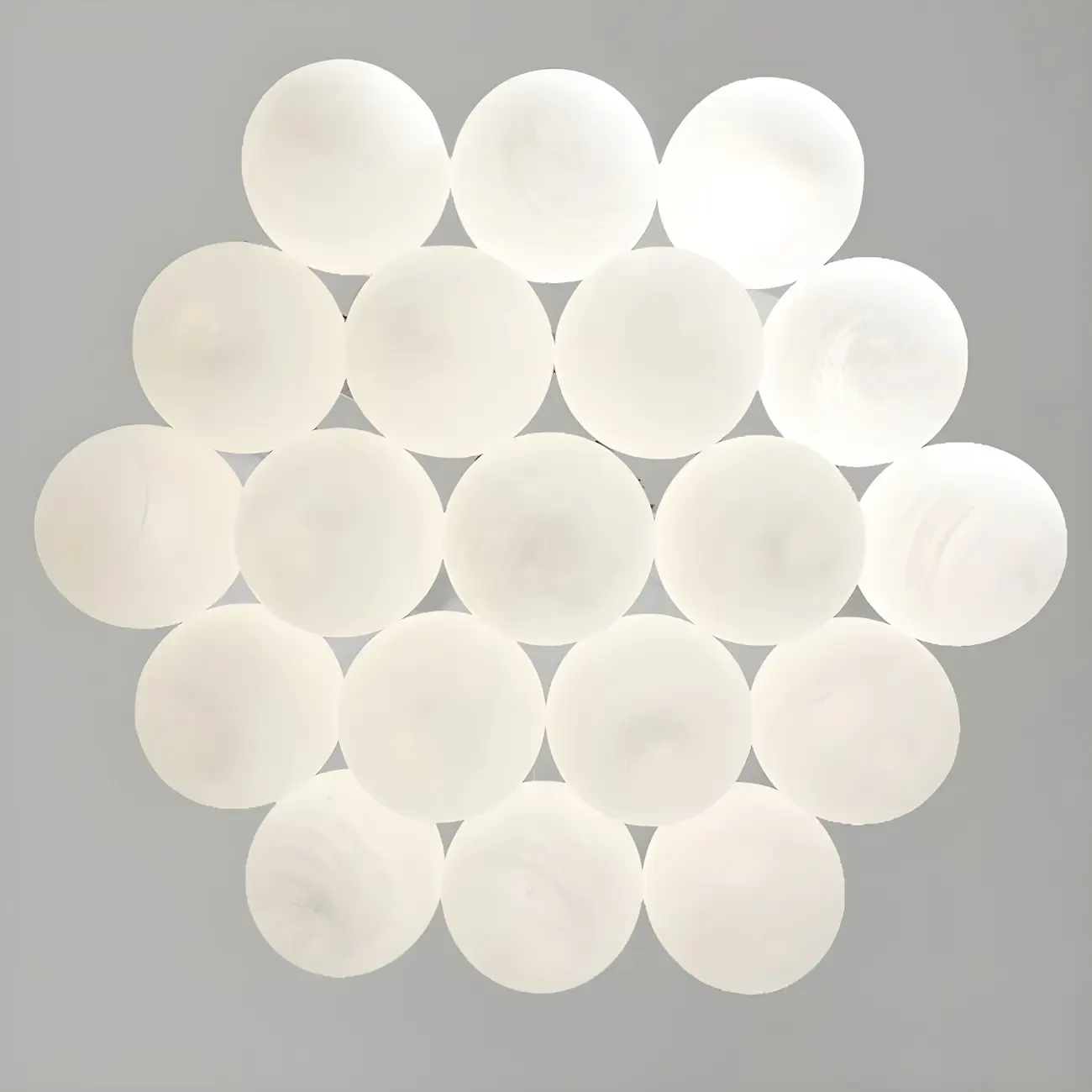 Adjustable White Glass Cluster Sphere Chandelier Modern Elegant