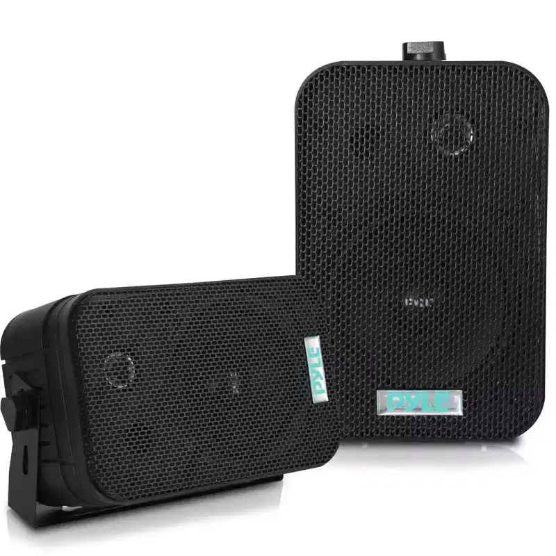 Pyle Home Dual Waterproof Outdoor Speaker System - Black