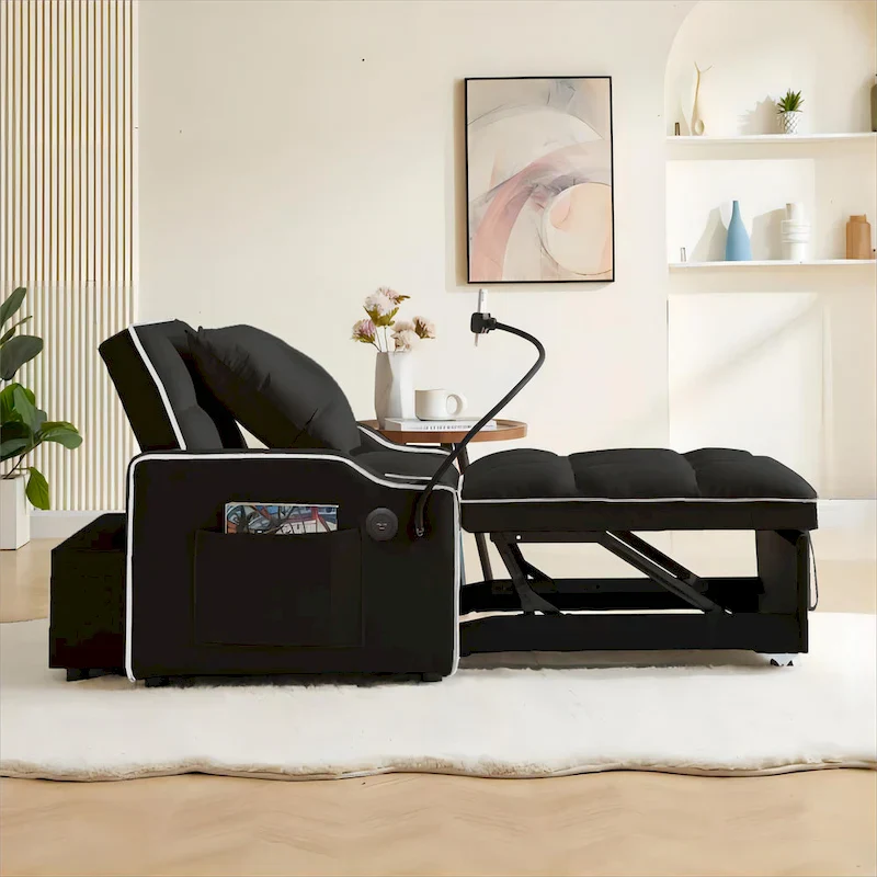 Convertible Sleeper Chair Sofa Bed Adjustable