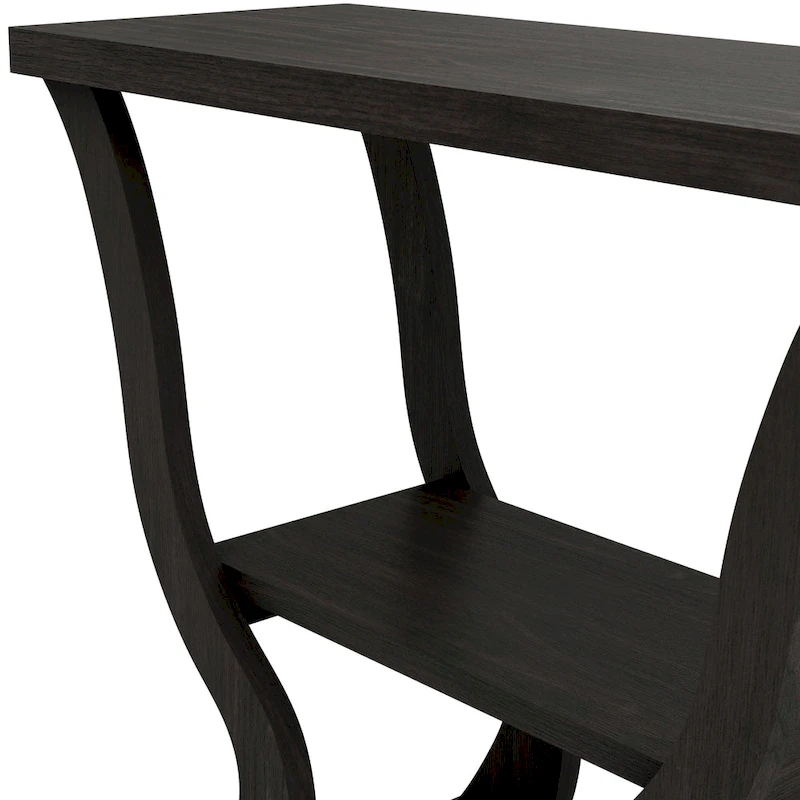 DH BASIC Transitional Espresso 39-inch Console Table with Open-Shelf by Denhour