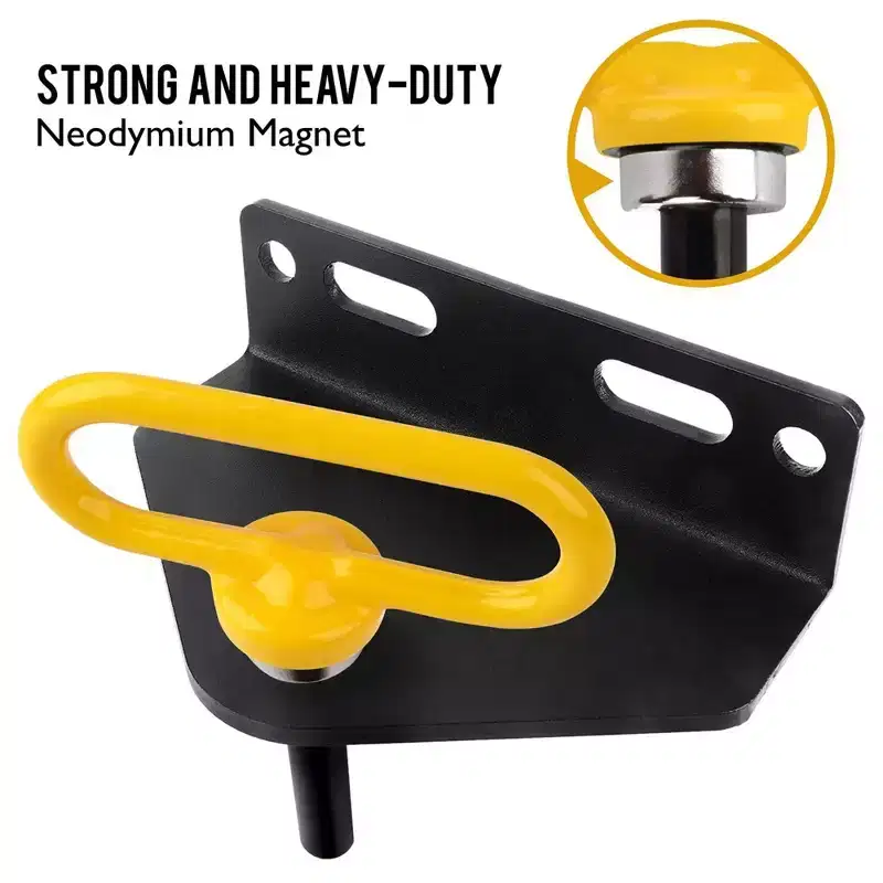 Mission Automotive Yellow Magnetic Hitch Pin - Lawn Mower Trailer Hitch Pins - Ultra Strong Neodymium Magnet Trailer Gate Pin