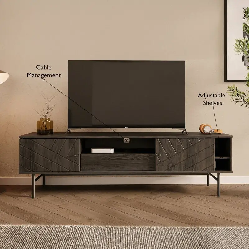 Studio London Amara 70.6 Media Console Oak Effect TV Stand