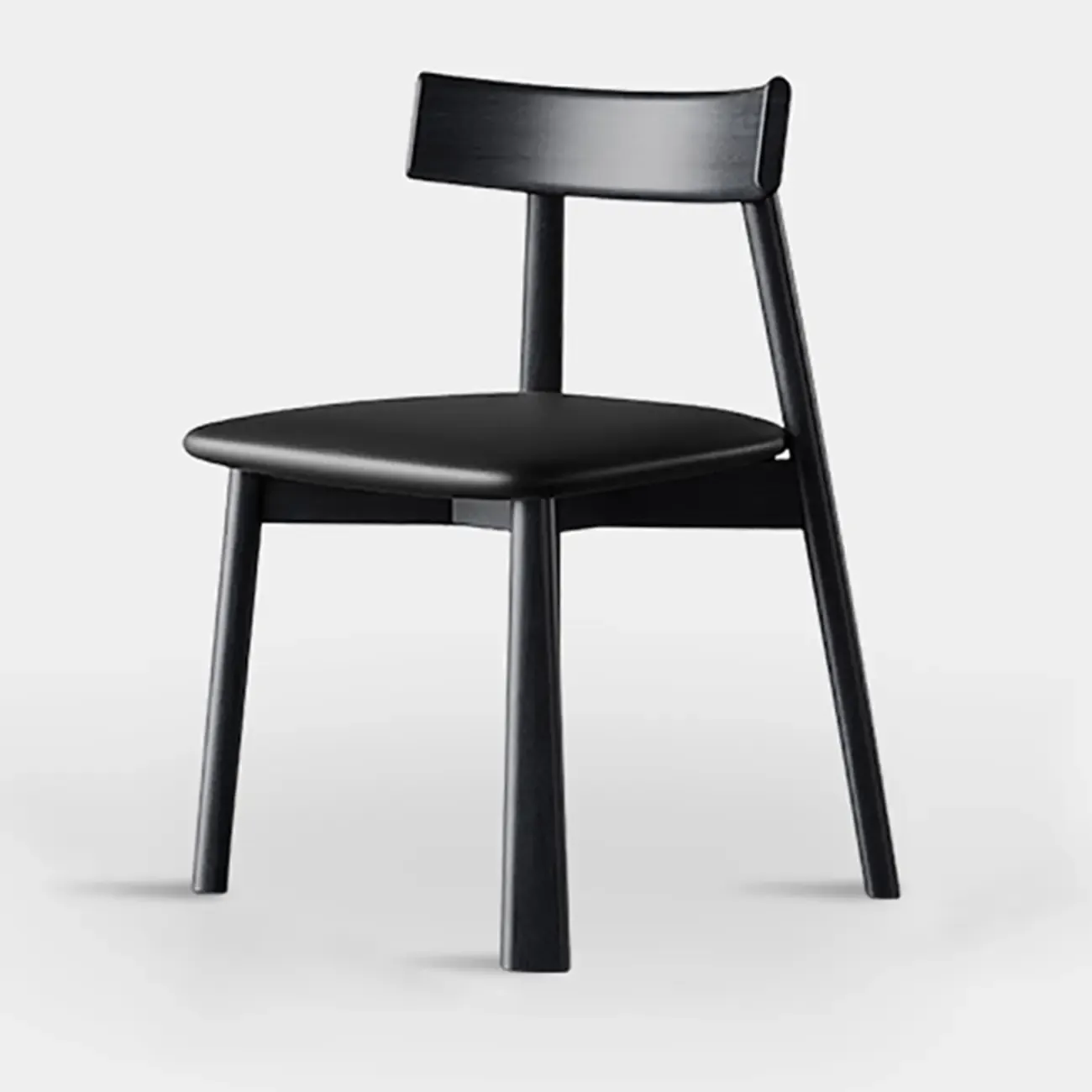 Modern Faux Leather Upholstered Low Back Dining Chair