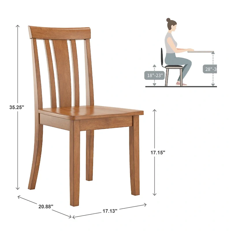 Wilmington II Rectangular Oak Finish Breakfast Nook