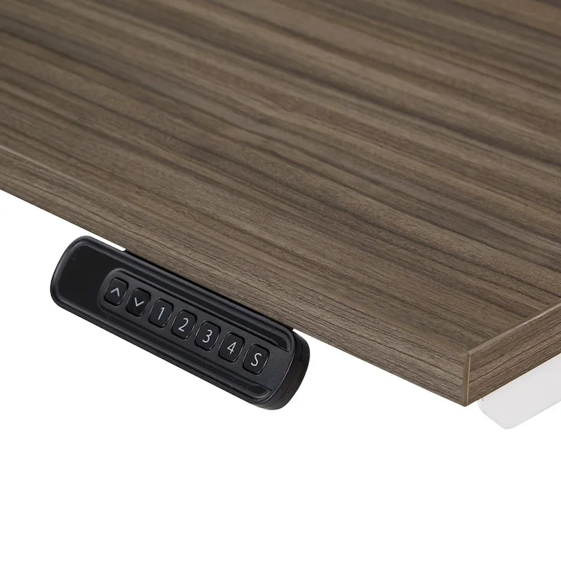 Walnut / White / Black Electric Height-Adjustable Standing Desk – Single