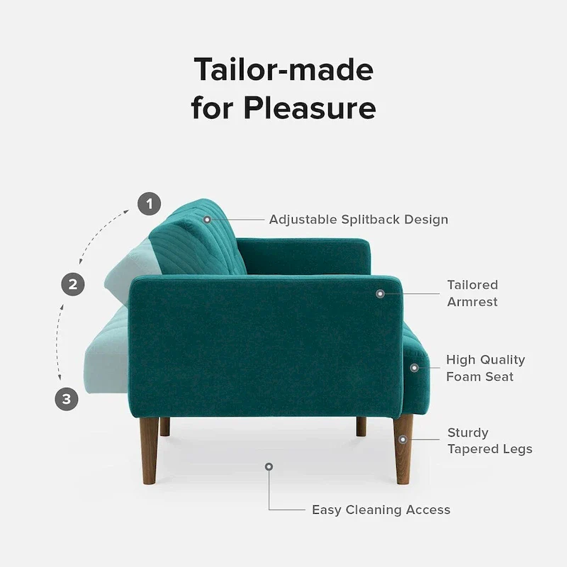 Mopio Aaron Futon Convertible Sofa Sleeper Futon