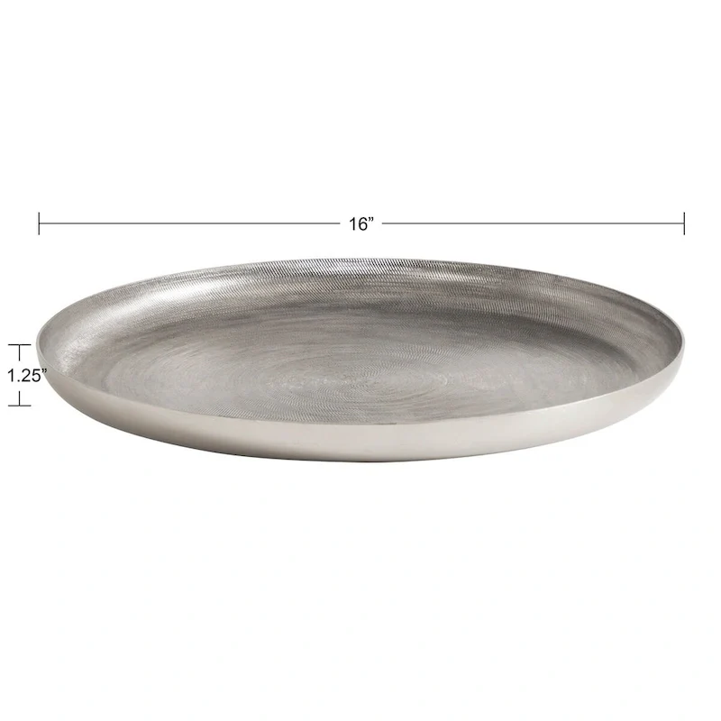 Kate and Laurel Stovring Round Metal Tray - 16  Diameter