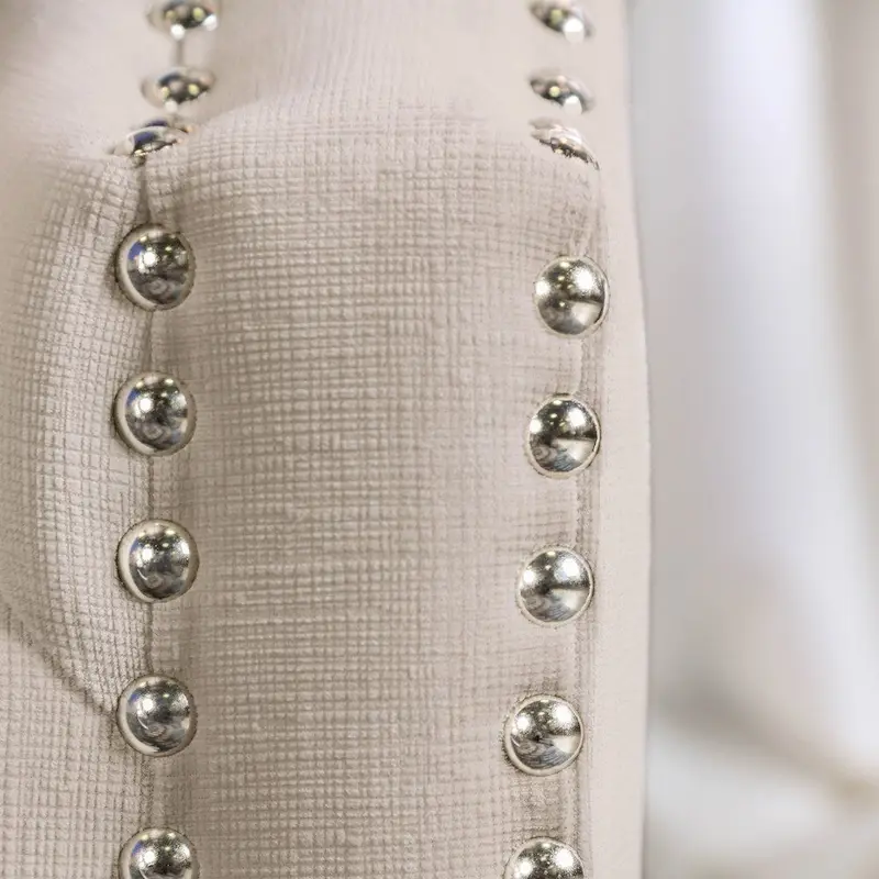 Nall Transitional Fabric Upholstered Tufted Back Tuxedo Arms Sofa by Furniture of America