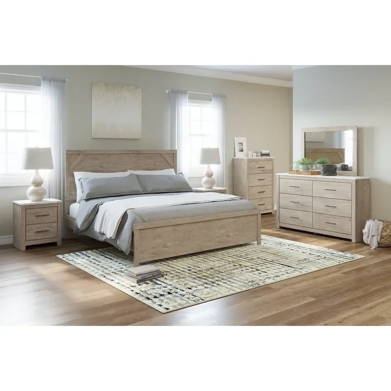 Senniberg Light Brown Panel Bed