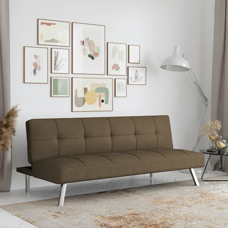 Convertible Sofa with Finger Guard – Sofa, Lounger & Full-Size Bed