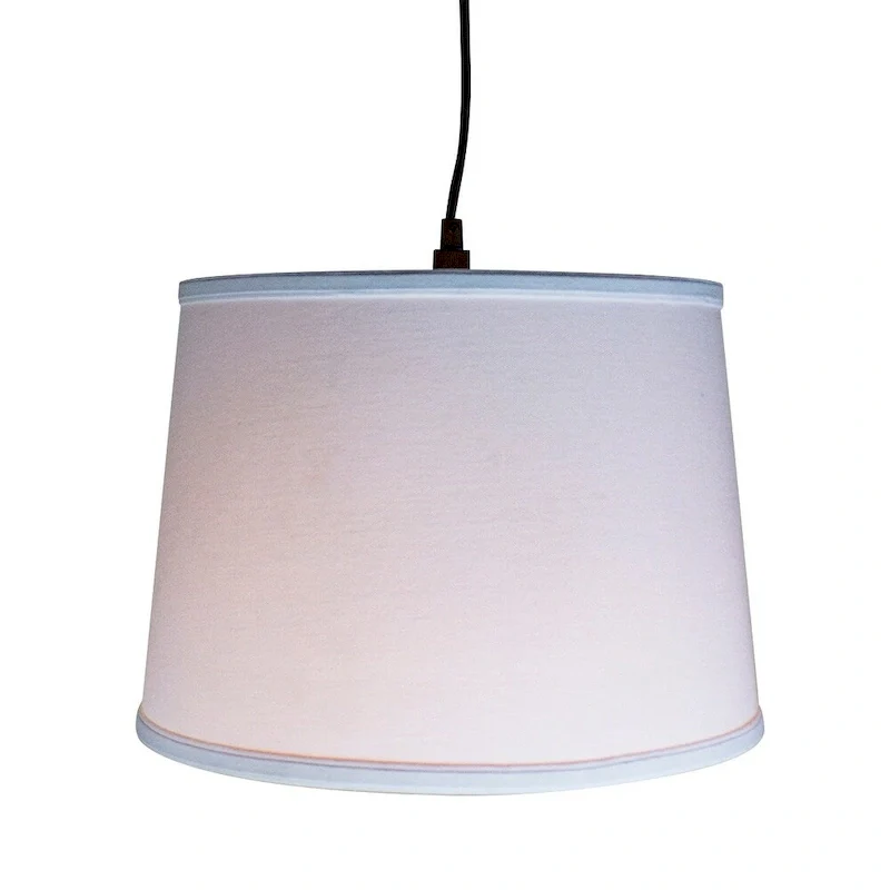 1 Light Swag Plug-In Pendant 14 w White Shade, 17