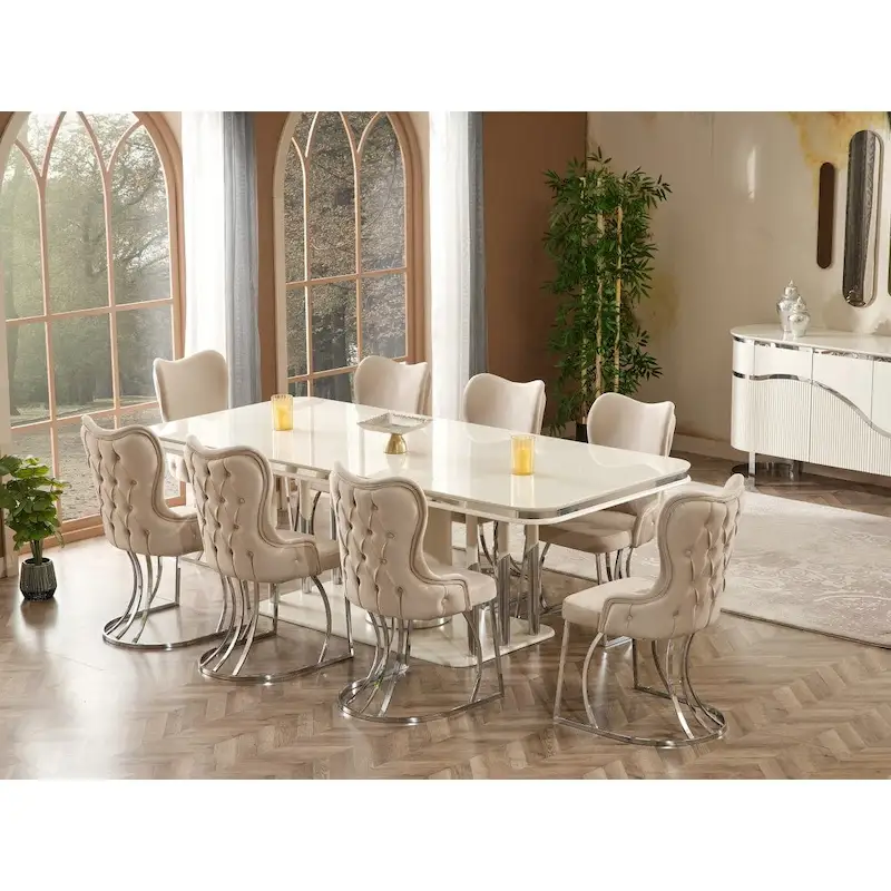 Prag Modern Dining Room Table For 6 People