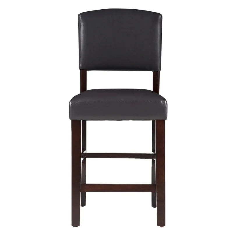 Faux Leather 24.17-inch Espresso Counter Stool