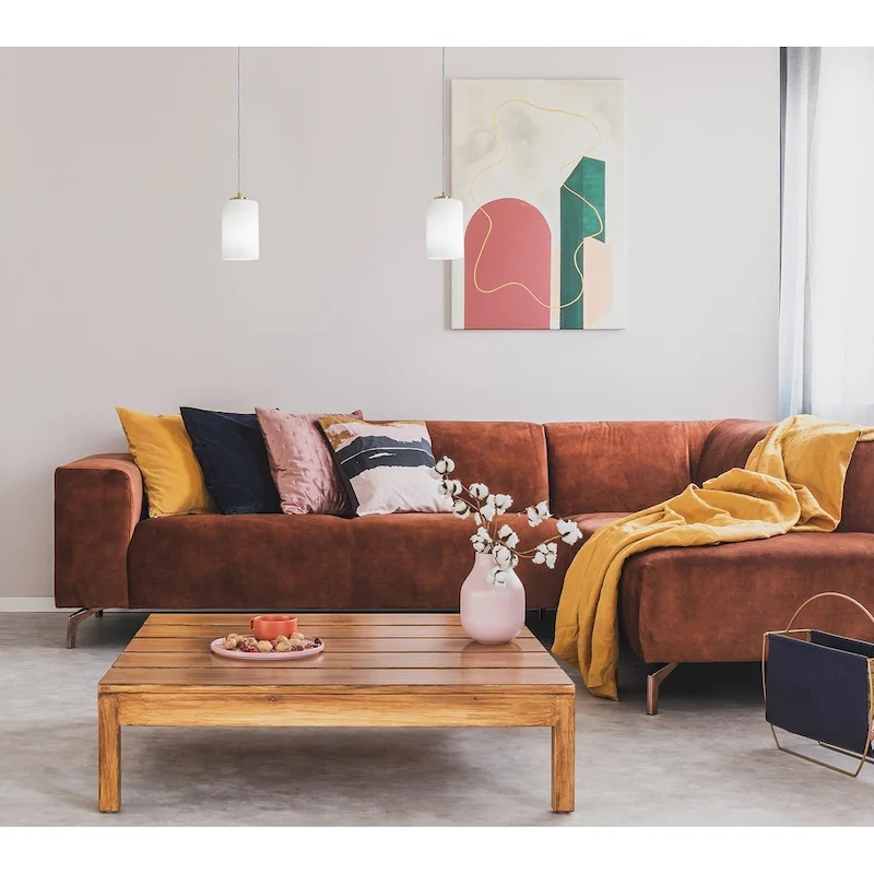 AFX Leo 1-Light Pendant - Clear Glass Shade - Light Antique Brass Finish