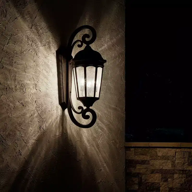 Kichler Lighting Courtyard 3 - Light Wall Light in Textured Black