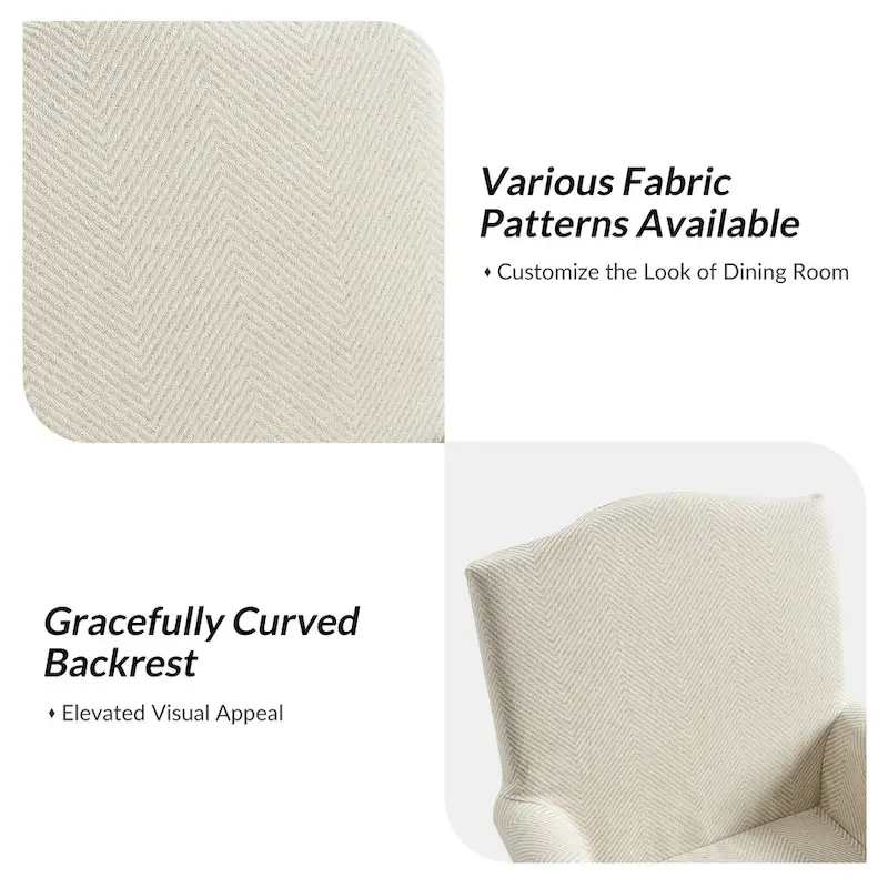 Alethea Upholstered Slipcover Arm Dining Chair with Soild Wood Legs by HULALA HOME