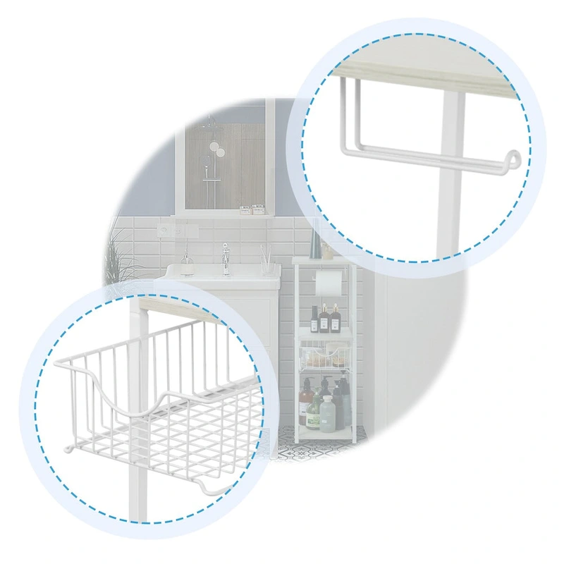 Freestanding Bathroom Shelf with Drawer