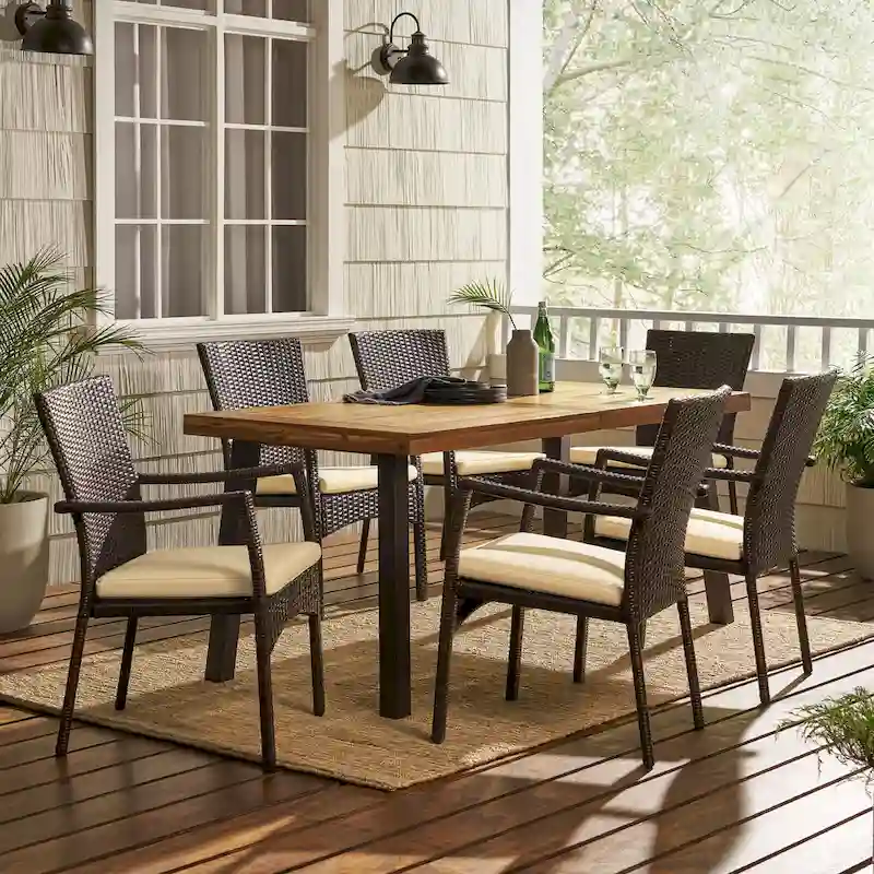 Cordella Wood Outdoor 7-piece Dining Set by Christopher Knight Home