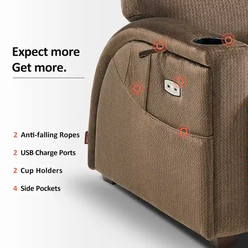 Power Zero Gravity Recliner Chair with Adjustable Headrest