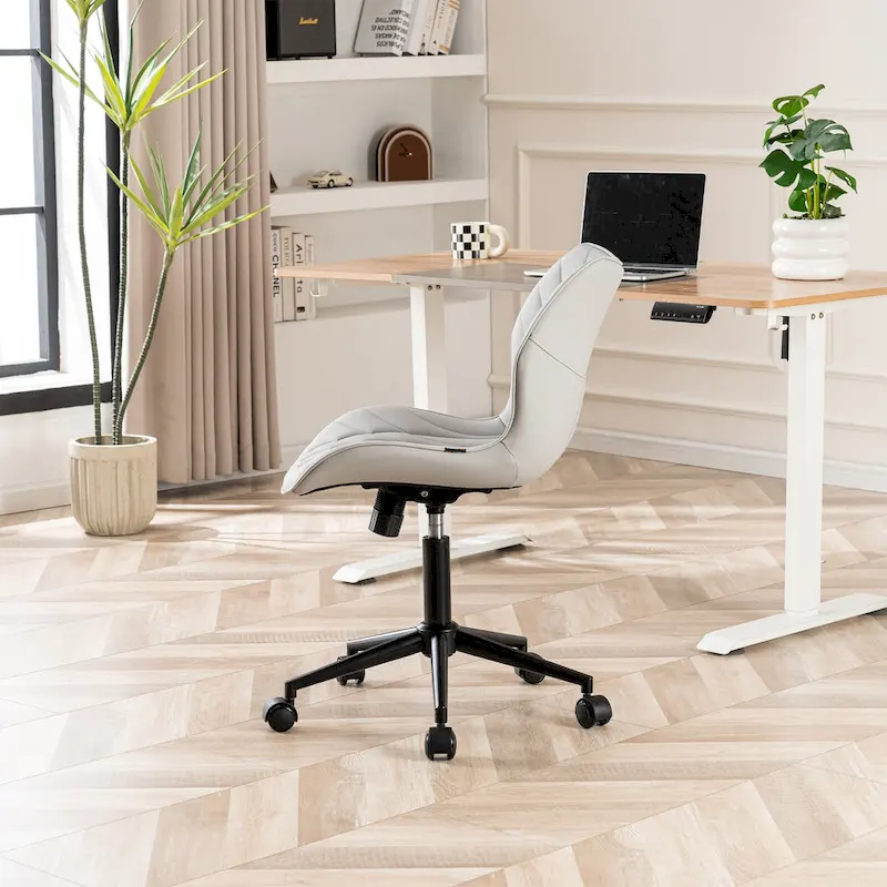 Swivel Armless Desk Chair Office Chairs Makeup Vanity Chair