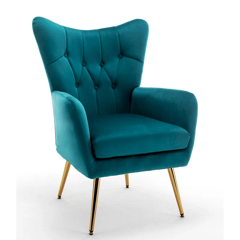 Mid Century Wingback Upholstered Accent Chair