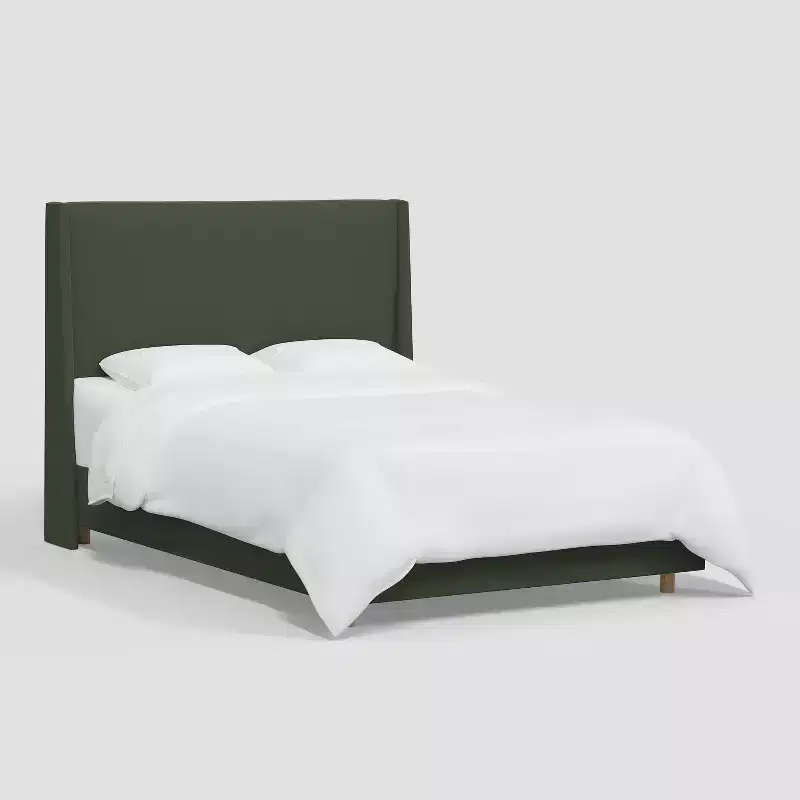 Encino Upholstered Wingback Bed in Dry Classic Velvet - Threshold designed with Studio McGee