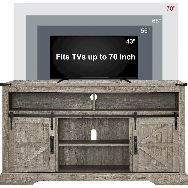 Farmhouse Wood TV Stand, Highboy Entertainment Center, Media Console