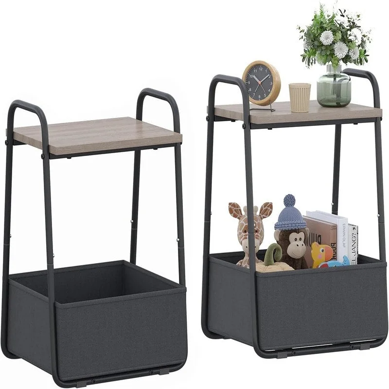 Side Table Set of 2 - 16.93D x 14.57W x 24.02H