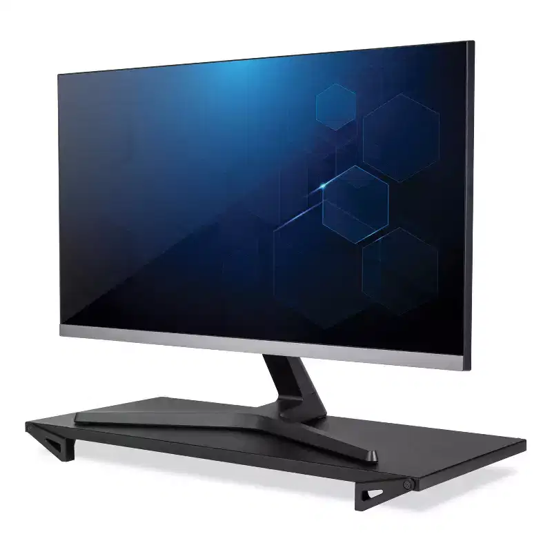 Lo Riser Monitor Stand, For 32 Monitors, 24 x 11 x 2 to 3, Black, Supports 30 lb