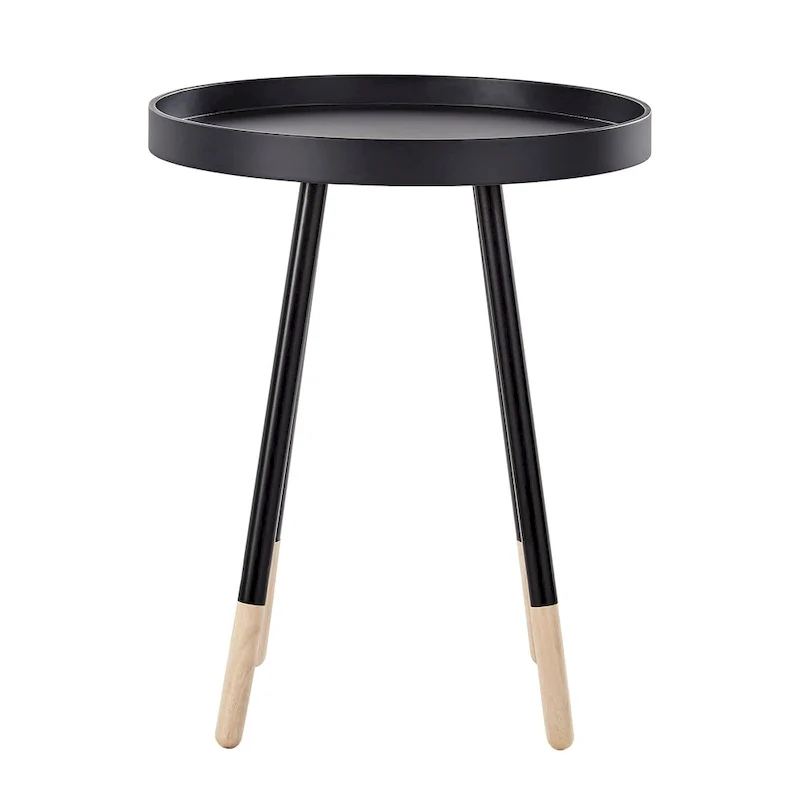 Paint-Dipped Round Tray-Top Side Table