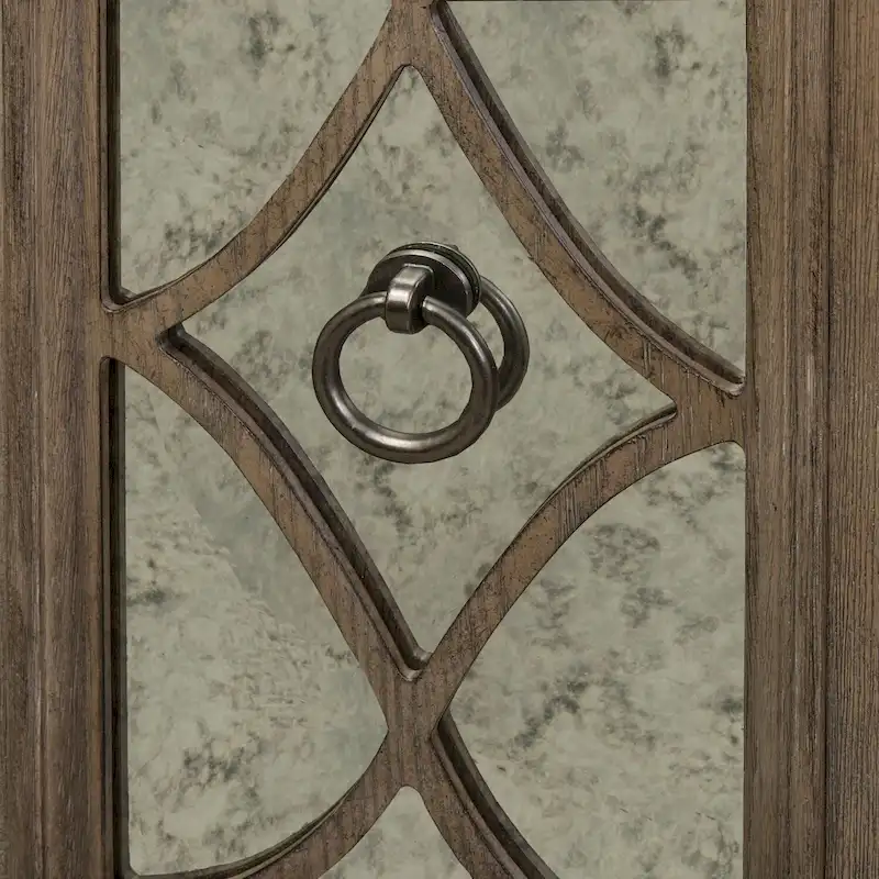 Copper Grove Simply Elegant White, Brown, & Heathered Taupe Credenza