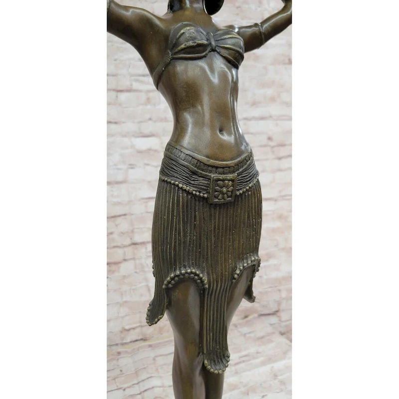 Illusion Of Virtue Art Deco Bronze Sculpture Statue By Demetre Chiparus