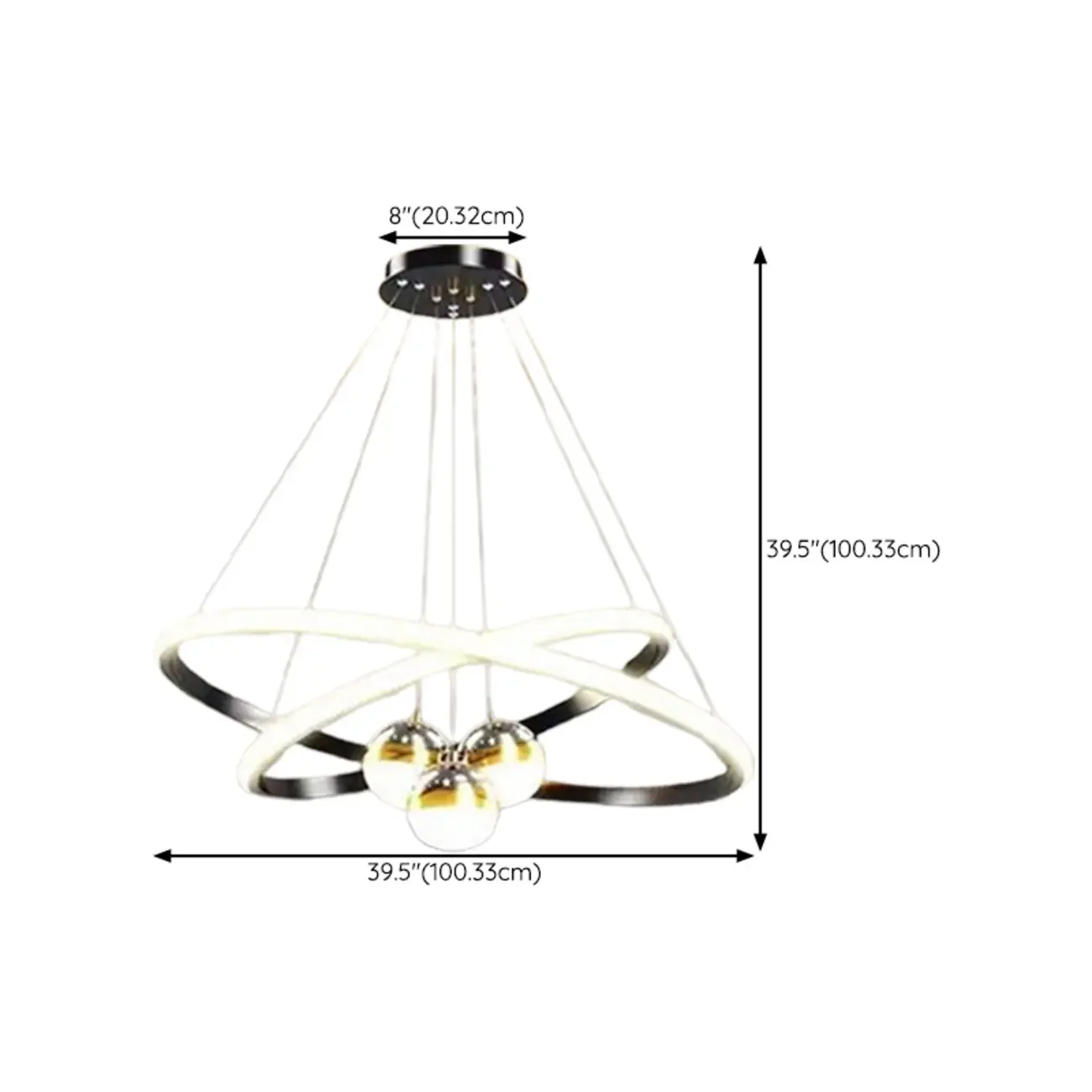 Circle Modern LED Starry Projection Chandelier