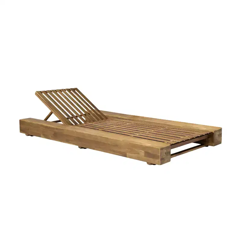 Christopher Knight Home Daphne Patio Adjustable Acacia Wood Chaise Lounge with Cushion (Set of 2)
