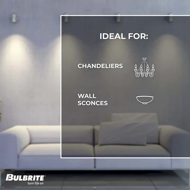 Bulbrite LED Filament Pack of (4) 5 Watt Dimmable 7.5 Inch T9 Light Bulb with Antique Glass Finish and Medium (E26) Base