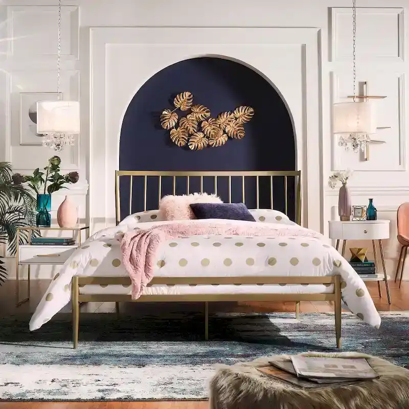Parkcrest Gold Metal Bed by iNSPIRE Q Bold