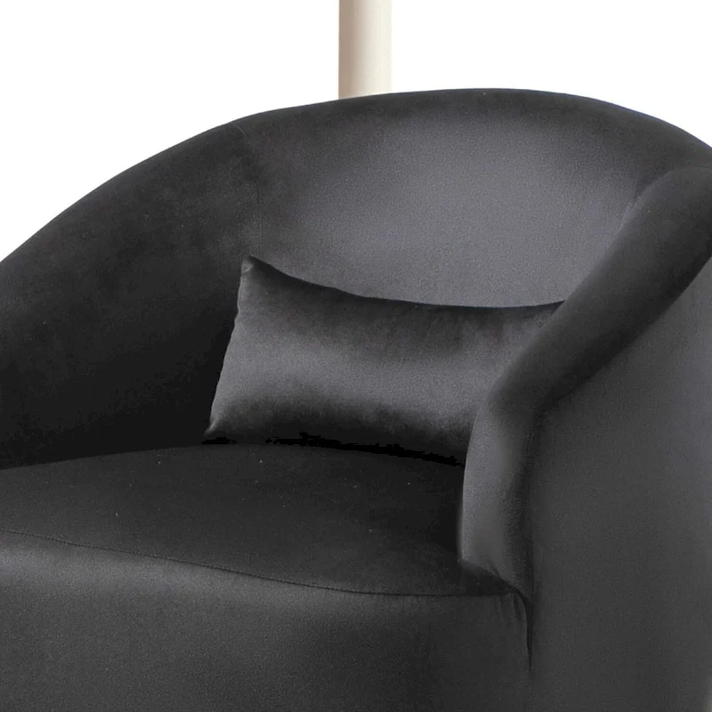 Modern Velvet Upholstered Swivel Accent Chair
