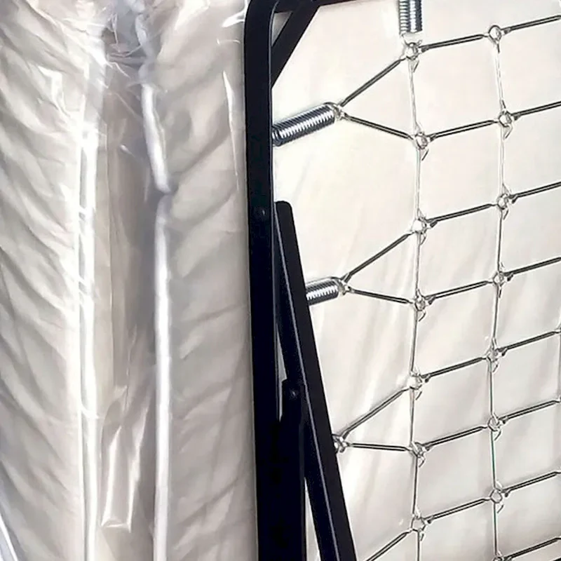 Metal Rollaway Folding Bed with 39 Inch Mattress and Casters, Black