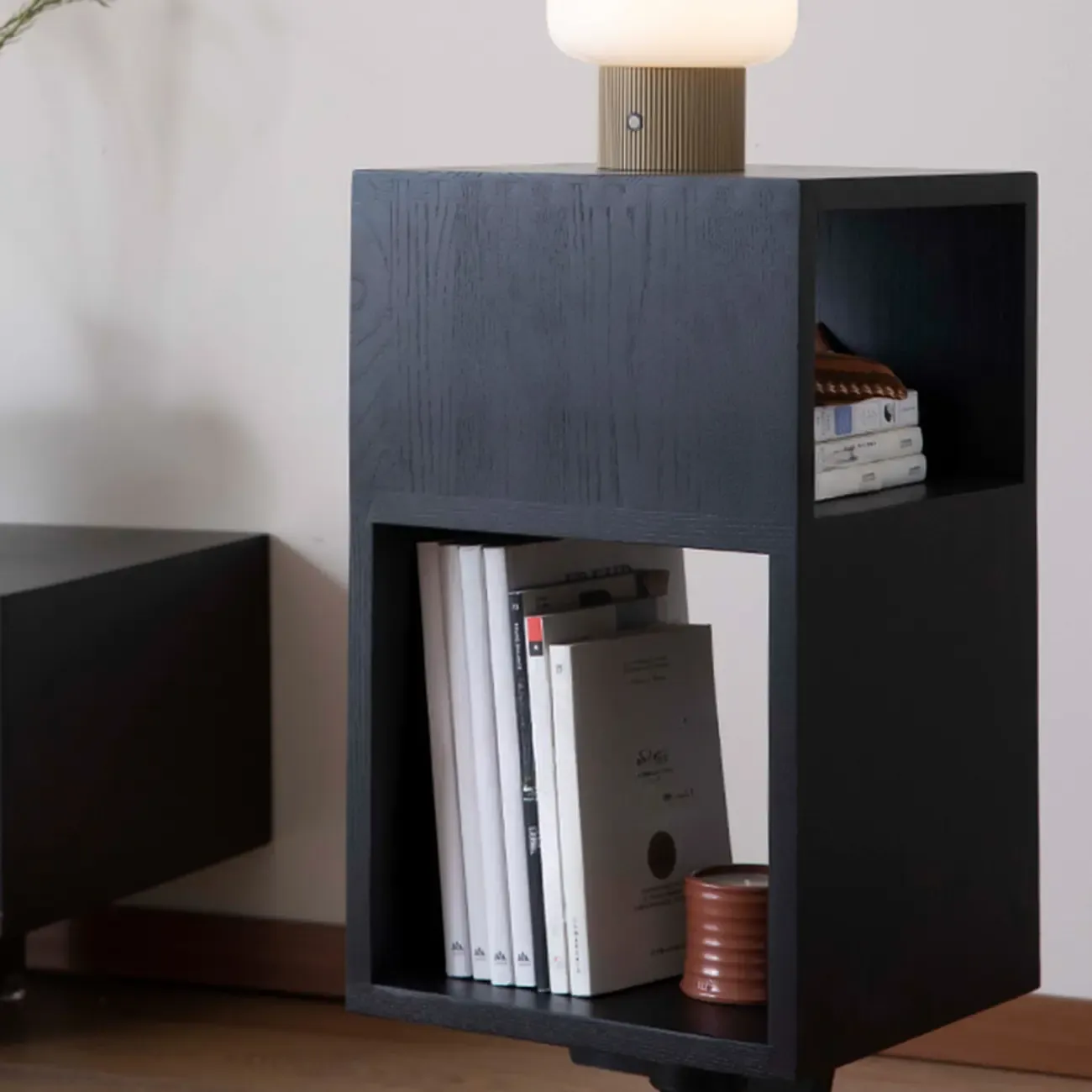 Timeless Rectangular Wooden 360° Rotating Side Table