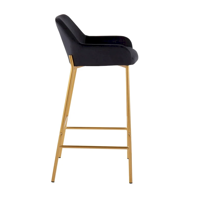 Gold Frame Upholstered Bar Stool