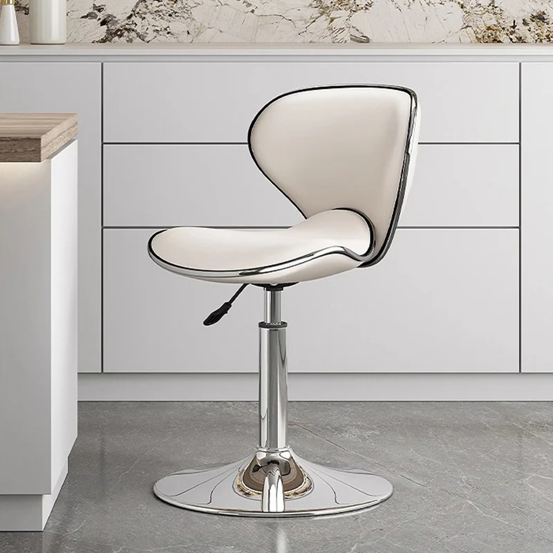 360° Swivel Faux Leather Bar Stools Adjustable Height Bucket Seat