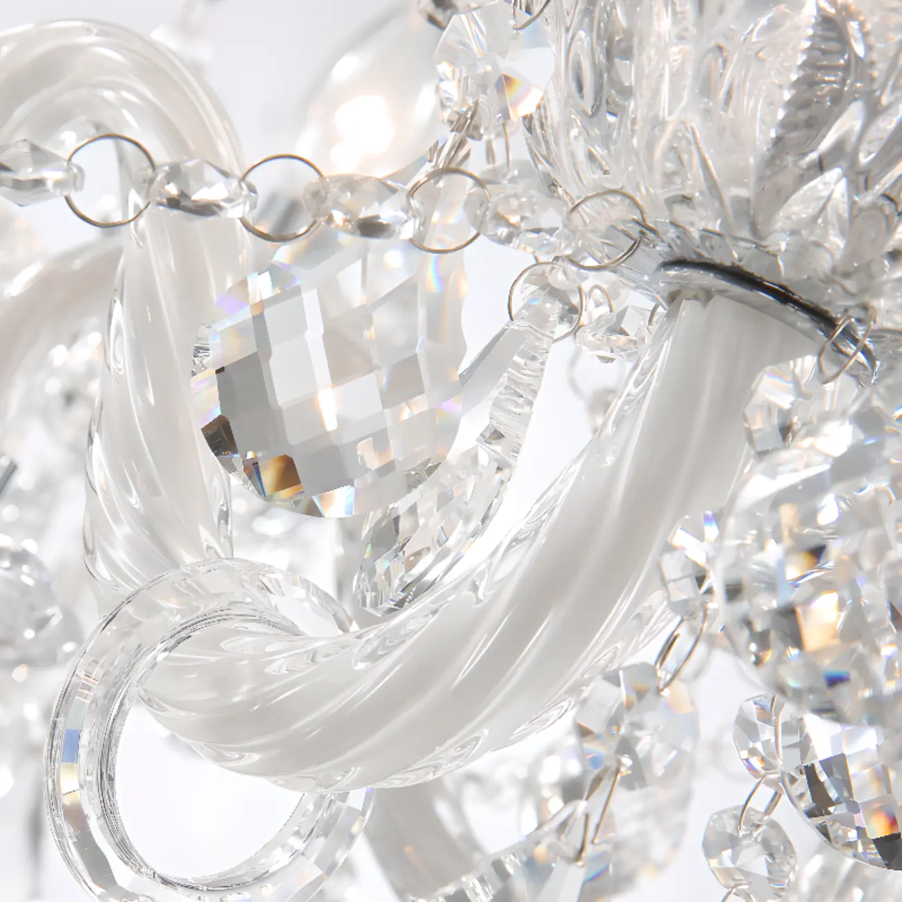 Sophisticated Clear Candelabra Shadeless Crystal Chandelier