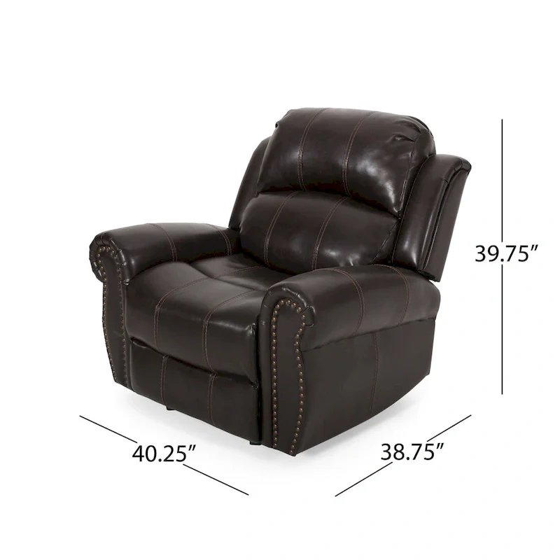 Charlie Bonded Leather Glider Recliner