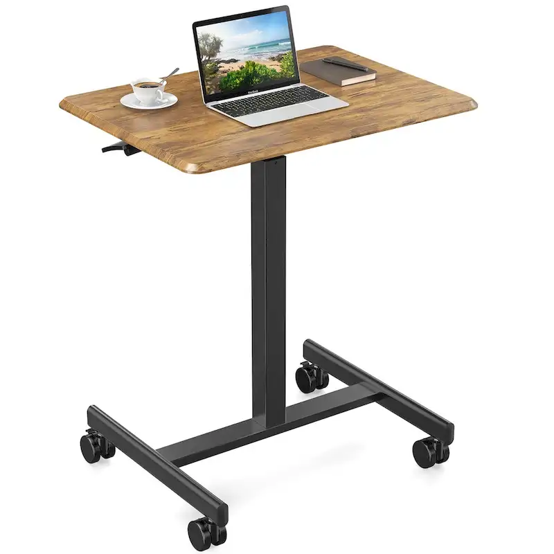 Mobile Rolling Standing Desk with Adjustable Height