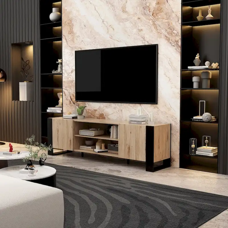 Entertainment Center with Fireplace Option:2 Flame Modes1500W 68.9W