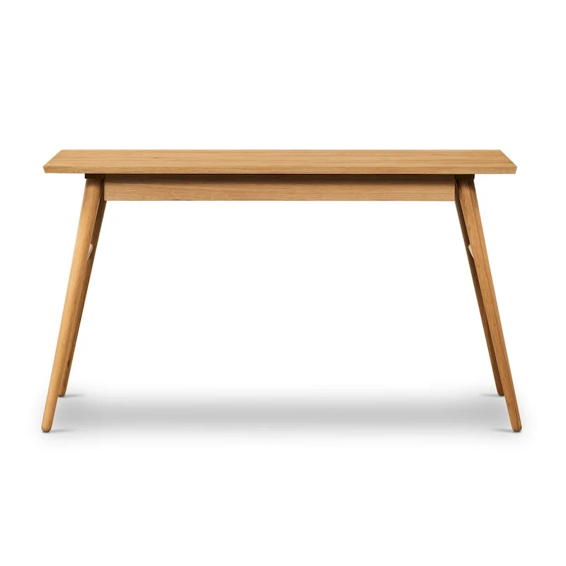 Poly & Bark Etta Office Desk - Solid Wood with Two Softclose Drawers