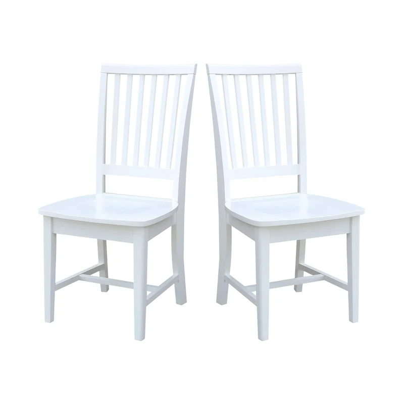 Solid Wood Mission Dining Side Chairs, Set of 2