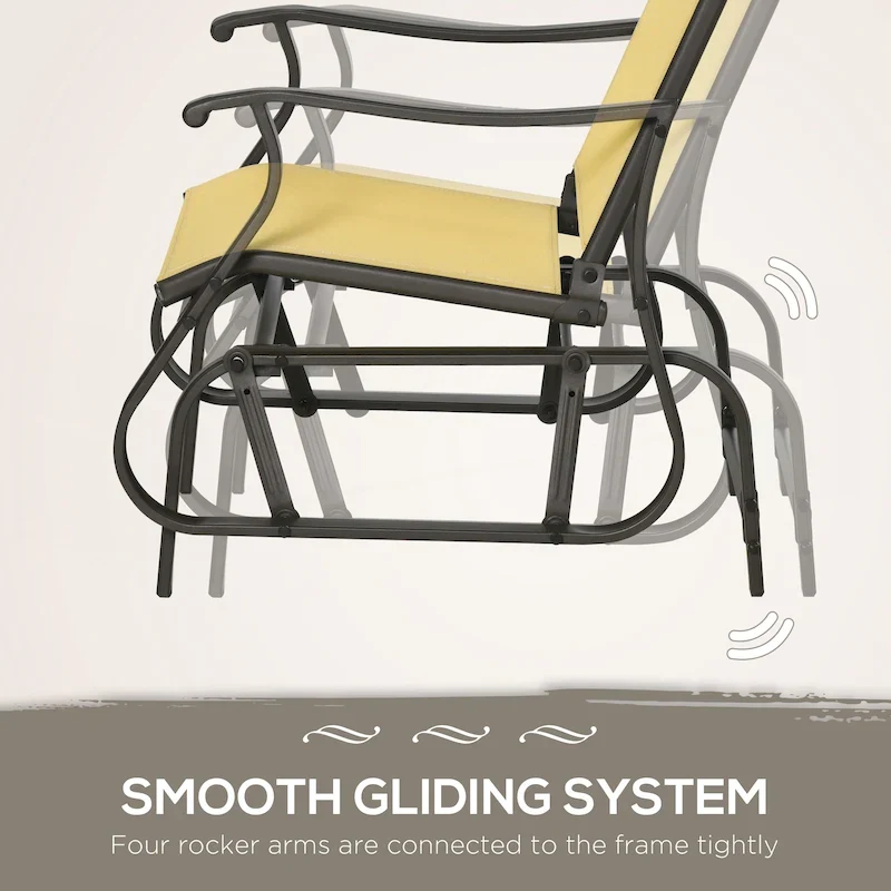 3-Piece Outdoor Gliders Set Bistro Set