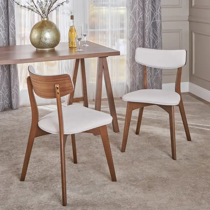 Christopher Knight Home Abrielle Mid-Century Modern Fabric Dining Chair - N/A