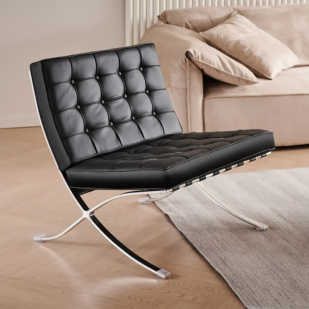 Modern Nappa Reclining Lounge Chair